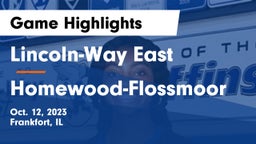 Lincoln-Way East  vs Homewood-Flossmoor  Game Highlights - Oct. 12, 2023