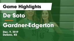 De Soto  vs Gardner-Edgerton  Game Highlights - Dec. 9, 2019