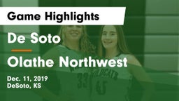 De Soto  vs Olathe Northwest  Game Highlights - Dec. 11, 2019