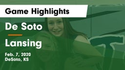 De Soto  vs Lansing  Game Highlights - Feb. 7, 2020