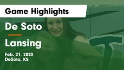 De Soto  vs Lansing  Game Highlights - Feb. 21, 2020