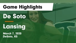 De Soto  vs Lansing  Game Highlights - March 7, 2020