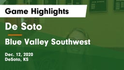De Soto  vs Blue Valley Southwest  Game Highlights - Dec. 12, 2020