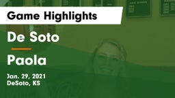 De Soto  vs Paola  Game Highlights - Jan. 29, 2021