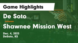 De Soto  vs Shawnee Mission West Game Highlights - Dec. 4, 2023
