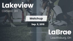 Matchup: Lakeview  vs. LaBrae  2016
