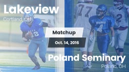 Matchup: Lakeview  vs. Poland Seminary  2016