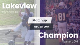 Matchup: Lakeview  vs. Champion  2017