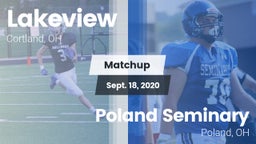 Matchup: Lakeview  vs. Poland Seminary  2020