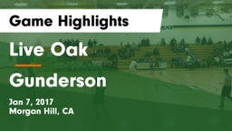 Live Oak  vs Gunderson Game Highlights - Jan 7, 2017