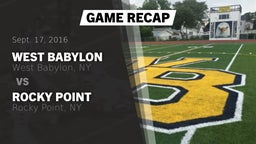 Recap: West Babylon  vs. Rocky Point  2016