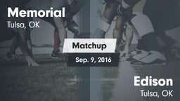 Matchup: Memorial  vs. Edison  2016