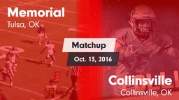 Matchup: Memorial  vs. Collinsville  2016