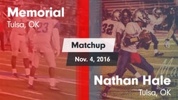 Matchup: Memorial  vs. Nathan Hale  2016