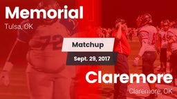 Matchup: Memorial  vs. Claremore  2017
