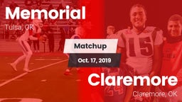 Matchup: Memorial  vs. Claremore  2019