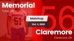 Matchup: Memorial  vs. Claremore  2020