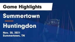 Summertown  vs Huntingdon  Game Highlights - Nov. 20, 2021