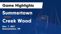 Summertown  vs Creek Wood  Game Highlights - Dec. 7, 2021