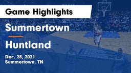 Summertown  vs Huntland  Game Highlights - Dec. 28, 2021