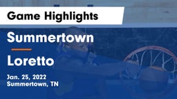 Summertown  vs Loretto  Game Highlights - Jan. 25, 2022