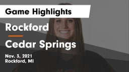 Rockford  vs Cedar Springs  Game Highlights - Nov. 3, 2021