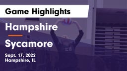 Hampshire  vs Sycamore  Game Highlights - Sept. 17, 2022