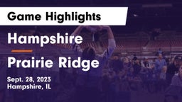 Hampshire  vs Prairie Ridge  Game Highlights - Sept. 28, 2023