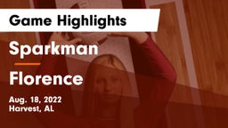 Sparkman  vs Florence  Game Highlights - Aug. 18, 2022