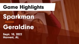 Sparkman  vs Geraldine  Game Highlights - Sept. 10, 2022