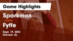 Sparkman  vs Fyffe Game Highlights - Sept. 19, 2022