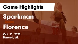 Sparkman  vs Florence  Game Highlights - Oct. 12, 2023
