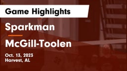 Sparkman  vs McGill-Toolen  Game Highlights - Oct. 13, 2023