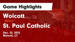 Wolcott  vs St. Paul Catholic  Game Highlights - Dec. 22, 2023