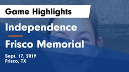 Independence  vs Frisco Memorial  Game Highlights - Sept. 17, 2019