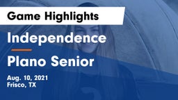 Independence  vs Plano Senior  Game Highlights - Aug. 10, 2021