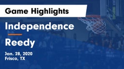 Independence  vs Reedy  Game Highlights - Jan. 28, 2020
