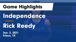 Independence  vs Rick Reedy  Game Highlights - Jan. 2, 2021