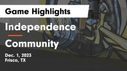 Independence  vs Community  Game Highlights - Dec. 1, 2023