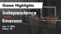 Independence  vs Emerson  Game Highlights - Jan. 9, 2024