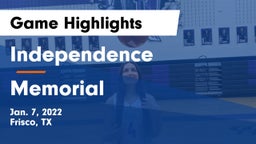 Independence  vs Memorial Game Highlights - Jan. 7, 2022