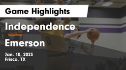 Independence  vs Emerson  Game Highlights - Jan. 10, 2023