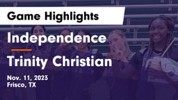 Independence  vs Trinity Christian  Game Highlights - Nov. 11, 2023