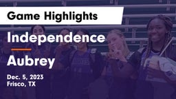 Independence  vs Aubrey  Game Highlights - Dec. 5, 2023