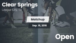 Matchup: Clear Springs High vs. Open 2016
