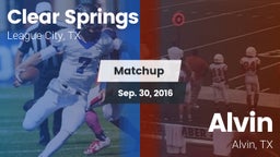 Matchup: Clear Springs High vs. Alvin  2016