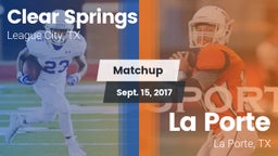 Matchup: Clear Springs High vs. La Porte  2017