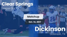 Matchup: Clear Springs High vs. Dickinson  2017