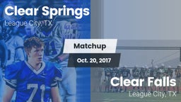 Matchup: Clear Springs High vs. Clear Falls  2017
