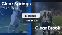 Matchup: Clear Springs High vs. Clear Brook  2017